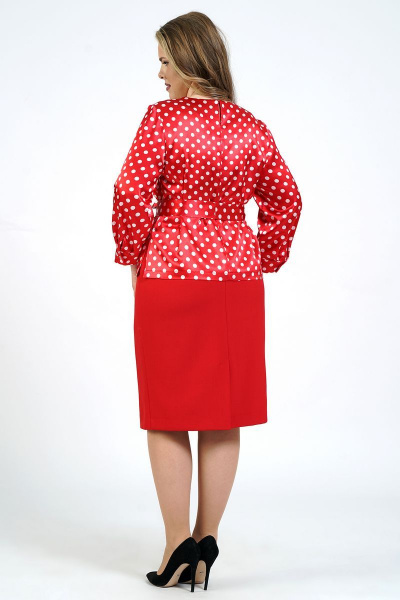 Блуза, юбка Alani Collection 1835 красный - фото 4