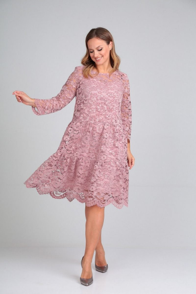 Платье Милора-стиль 827 розовый - фото 1