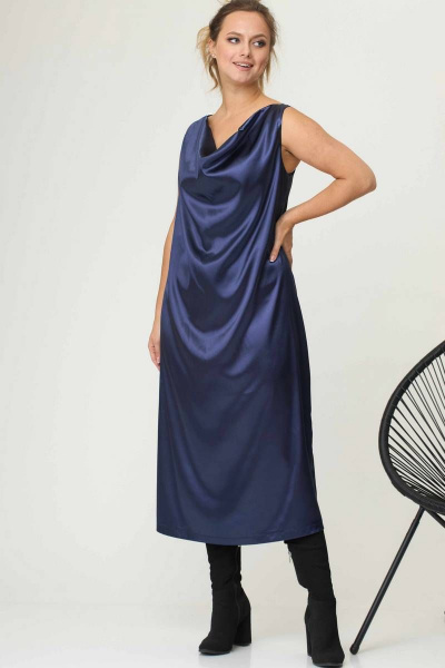 Платье SOVA 11046 синий - фото 1