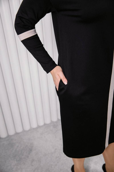 Платье ASV 2564 черно-бежевый - фото 5