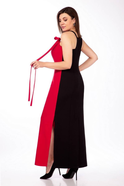 Платье LaKona 11463 красно-черный - фото 2