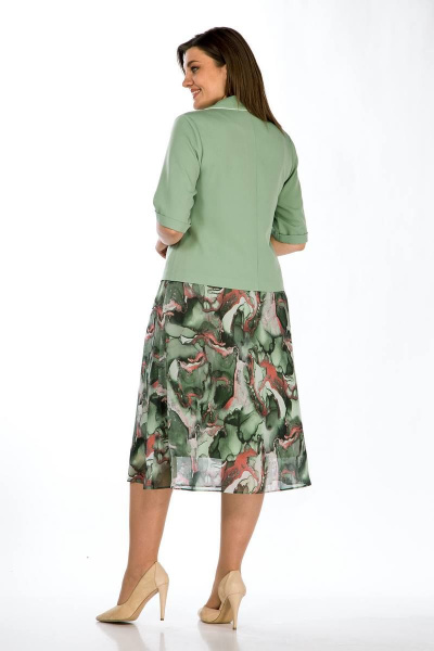 Жакет, юбка Lady Style Classic 2670/2 зеленая_мята - фото 6