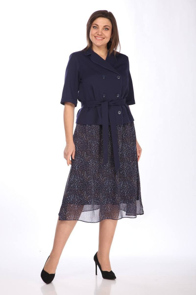 Жакет, юбка Lady Style Classic 2670/3 темно-синий - фото 1
