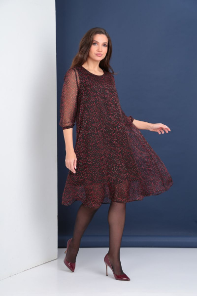Платье Anastasia 917.3 черный+красный - фото 5