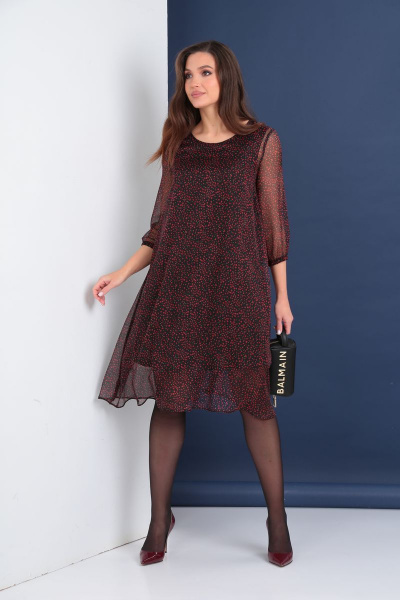 Платье Anastasia 917.3 черный+красный - фото 3