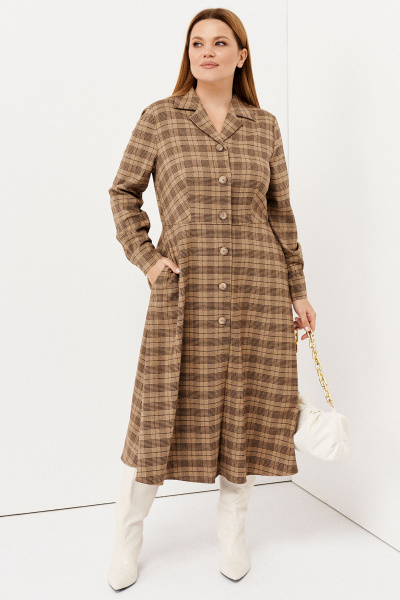 Платье Панда 120180w коричневый - фото 1