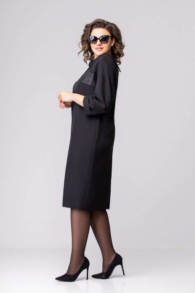 Платье EVA GRANT 219 черный+тесьма - фото 4