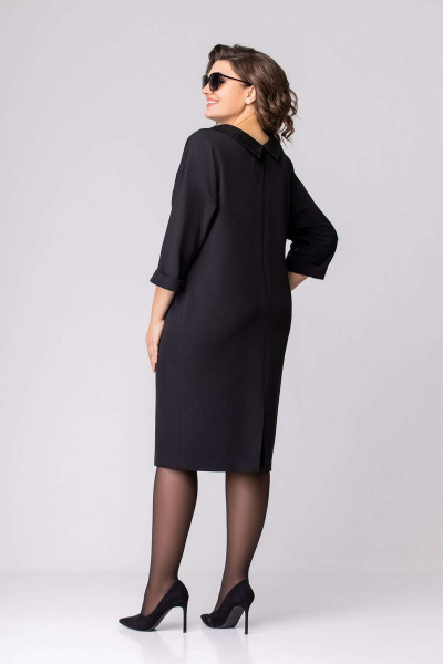 Платье EVA GRANT 219 черный+тесьма - фото 5