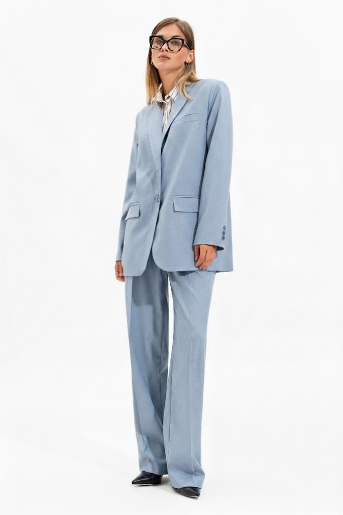 Блузка: EOLA 2919 молочный_полоска