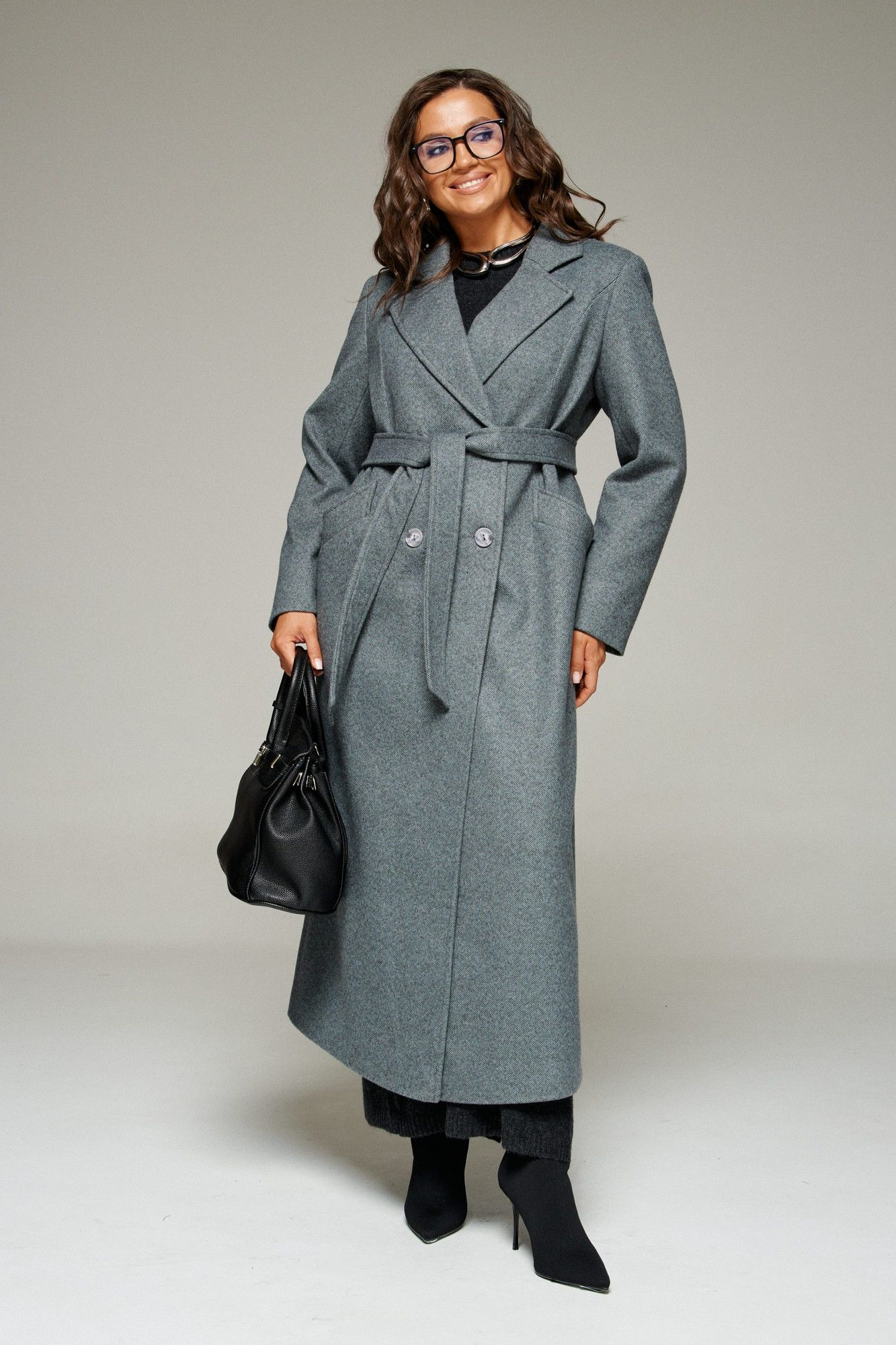 Пальто: Beautiful&Free 7026 серый