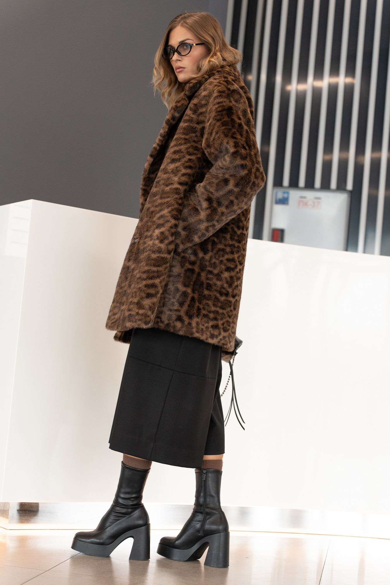 Пальто: SILVERSPICE S-2532 леопард