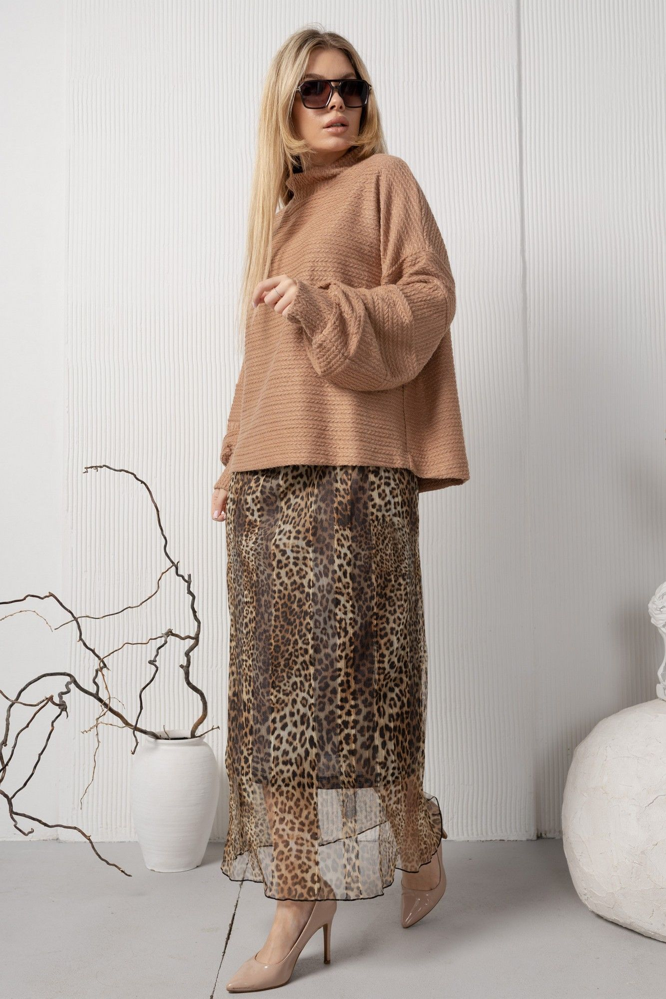 Свитшот: AMORI 6438 кэмэл