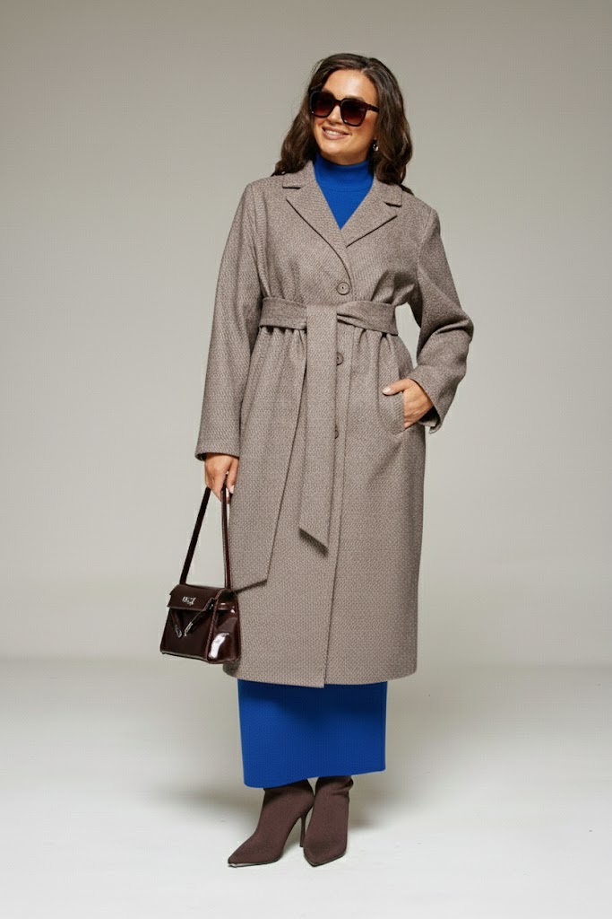 Пальто: Beautiful&Free 7022 кофейный