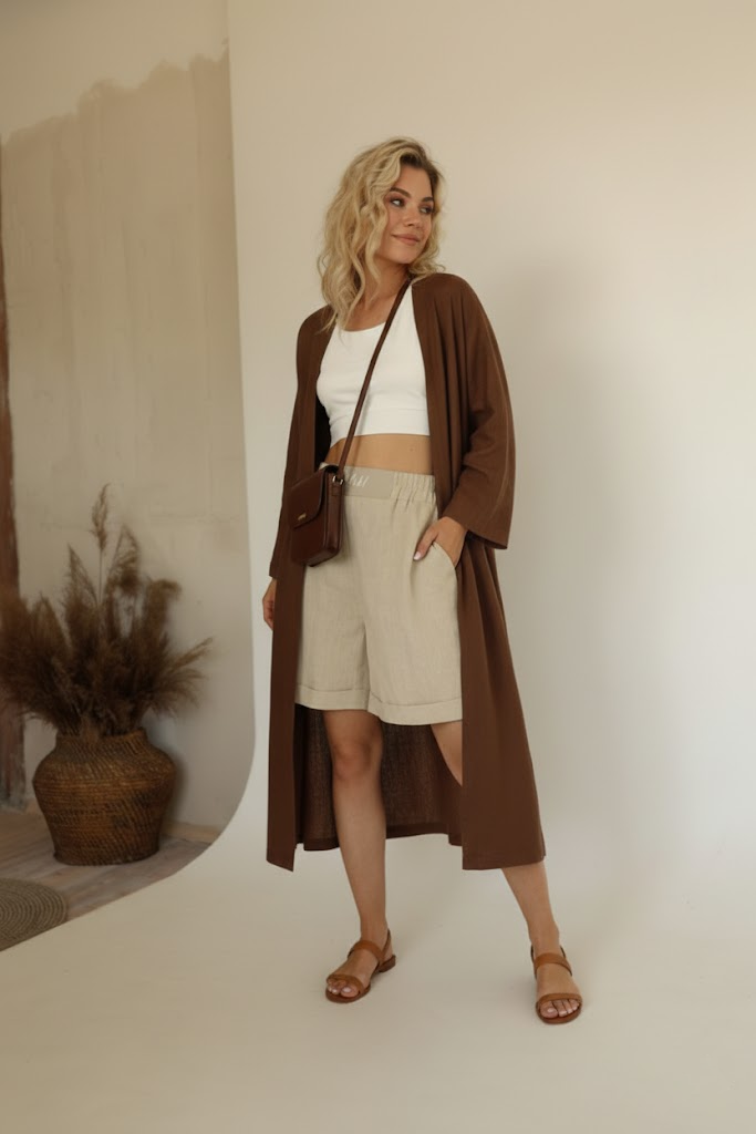 Шорты: AMORI 5154 бежевый