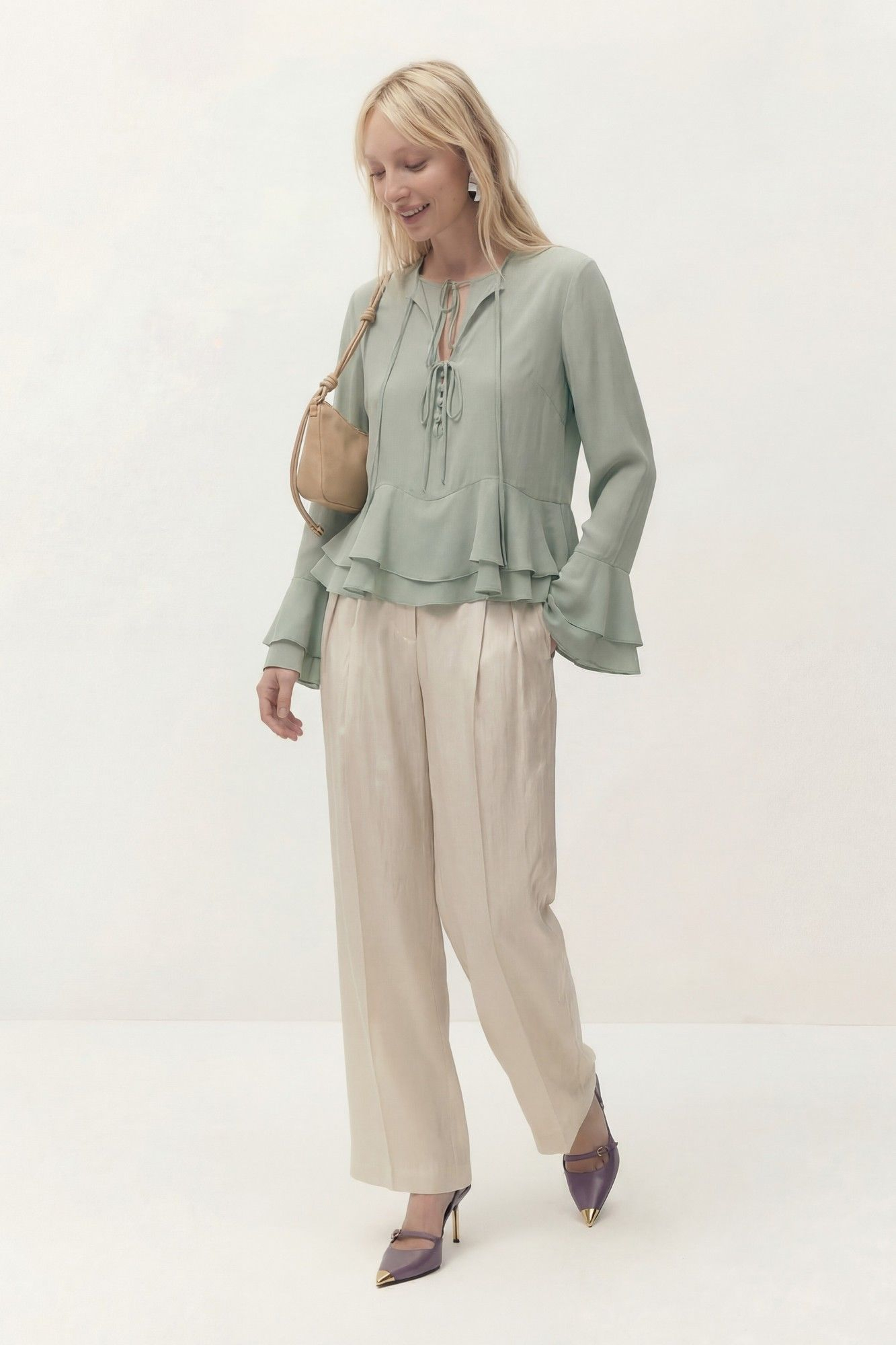 Блуза: Lokka 1815 оливковый