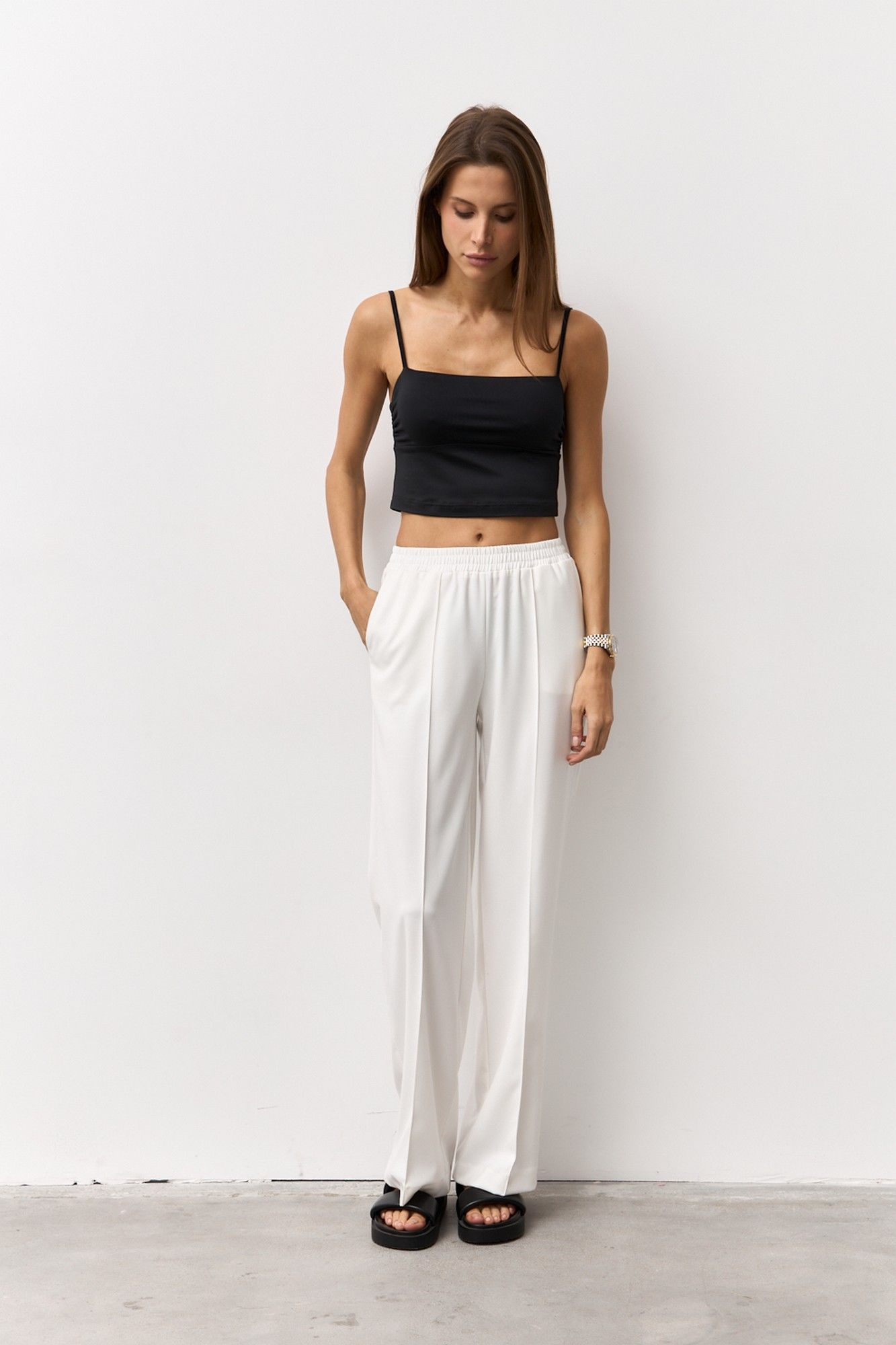 Брюки: Luitui R2062 молочный