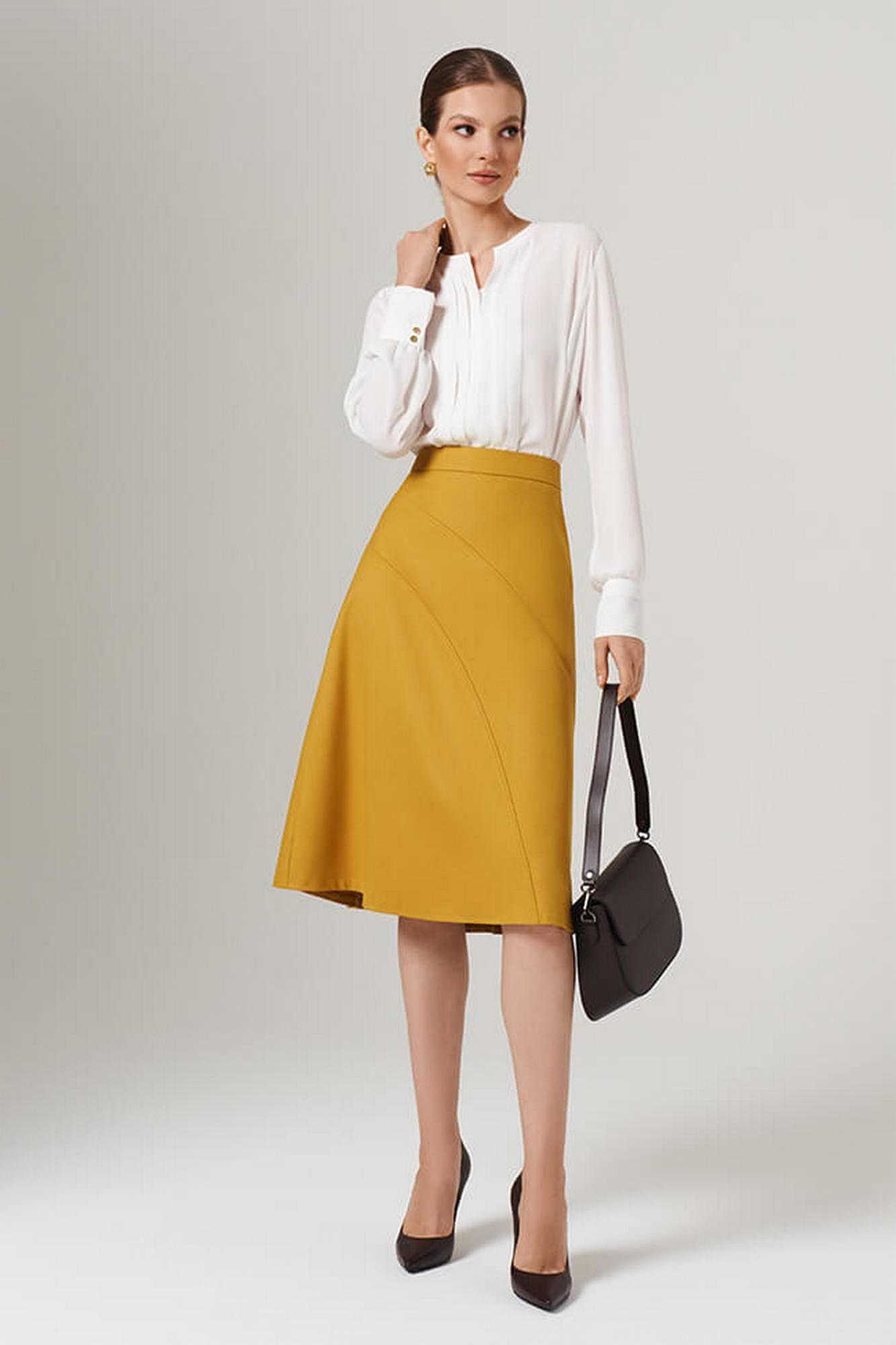 Юбка: Nelva 4856 золотая олива Розничная цена: