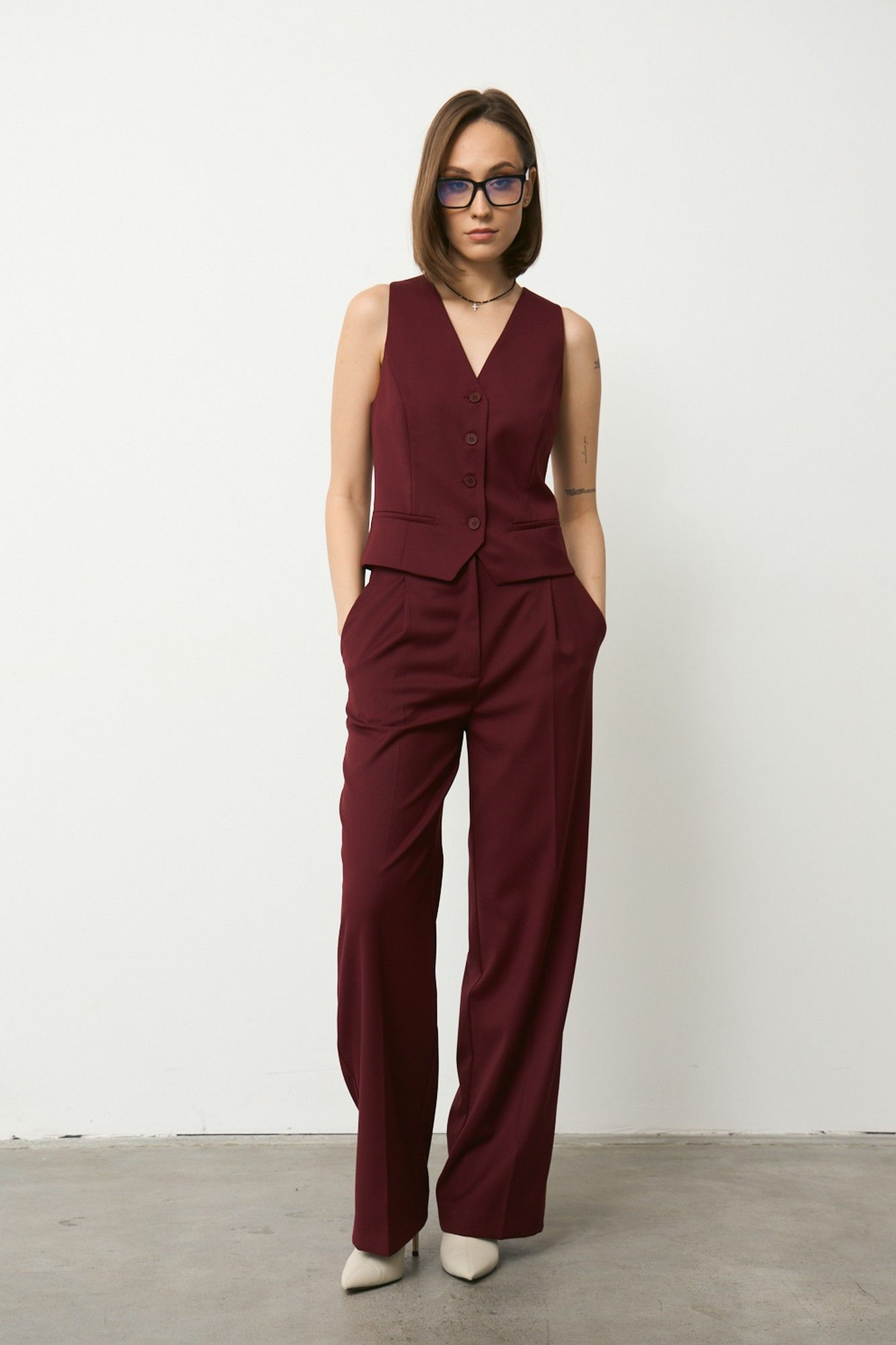 Брюки: Luitui R2055 винный