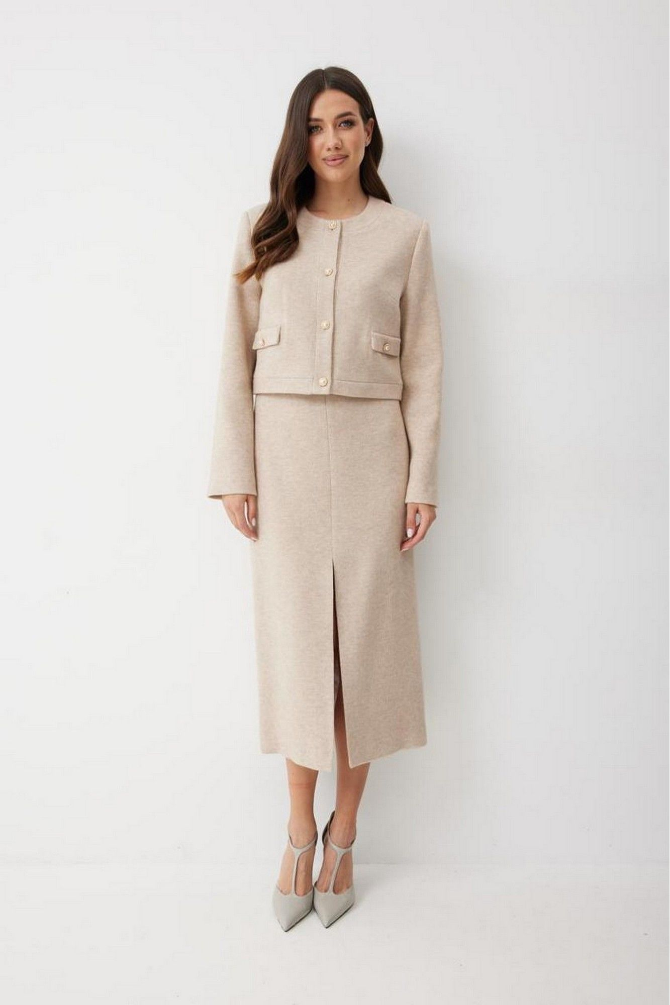 Юбка: T.N.D М372/2 бежевый