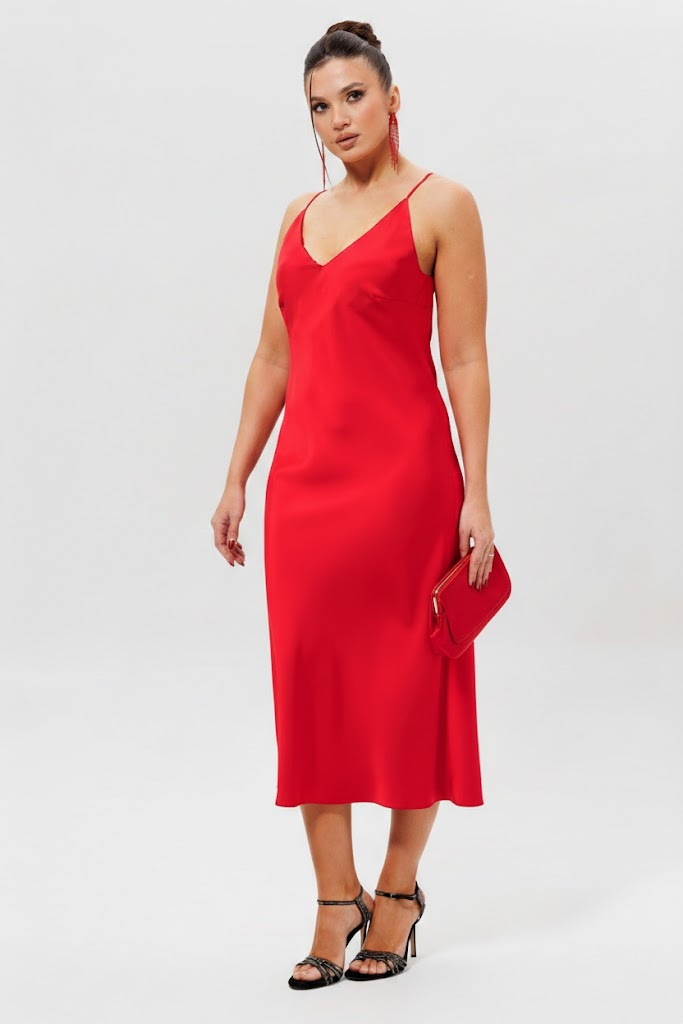 Платье: Mislana 1158 красный