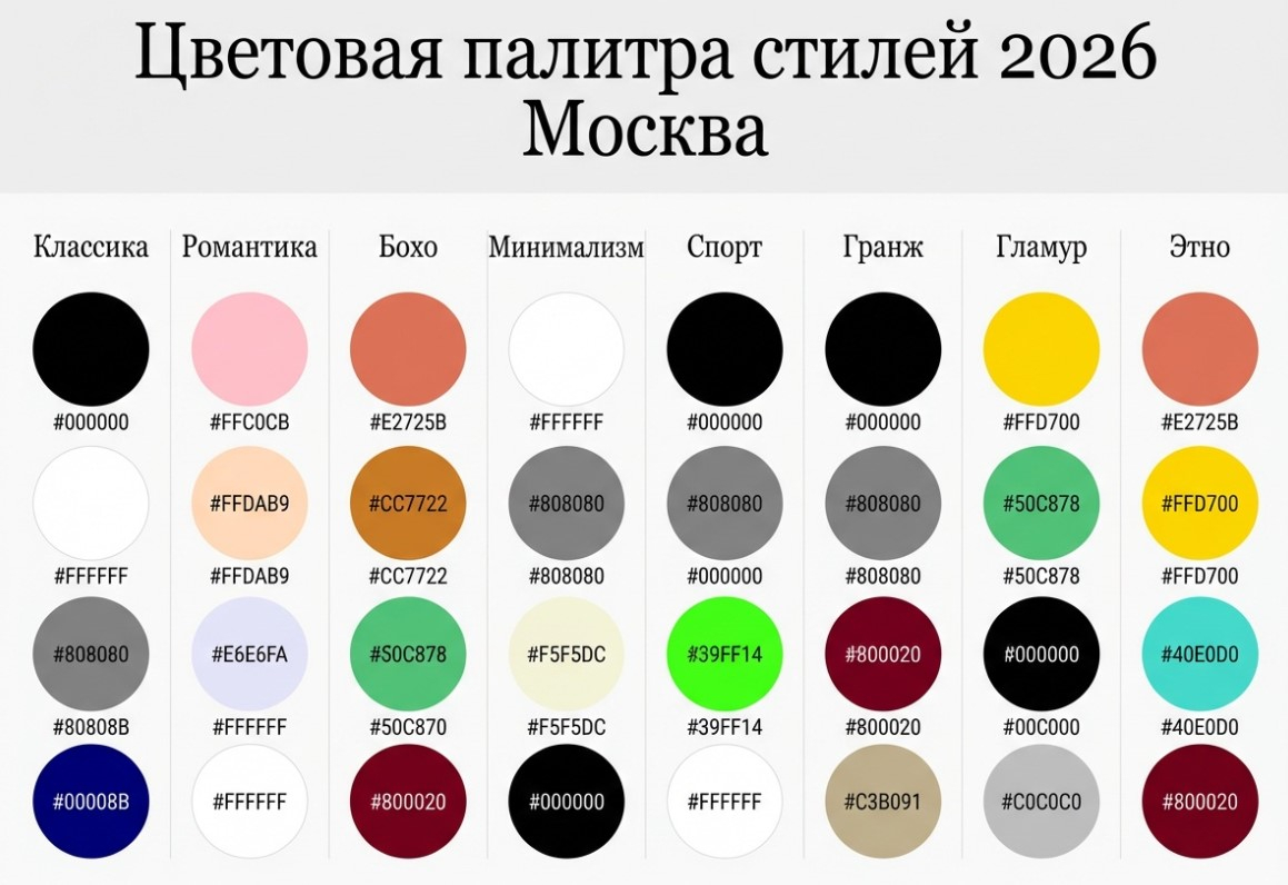 Цветовая палитра стилей 2026