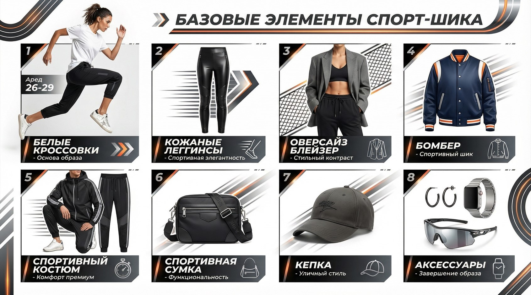 Базовые элементы стиля спорт-шик для женщин сочетание спорта и элегантности