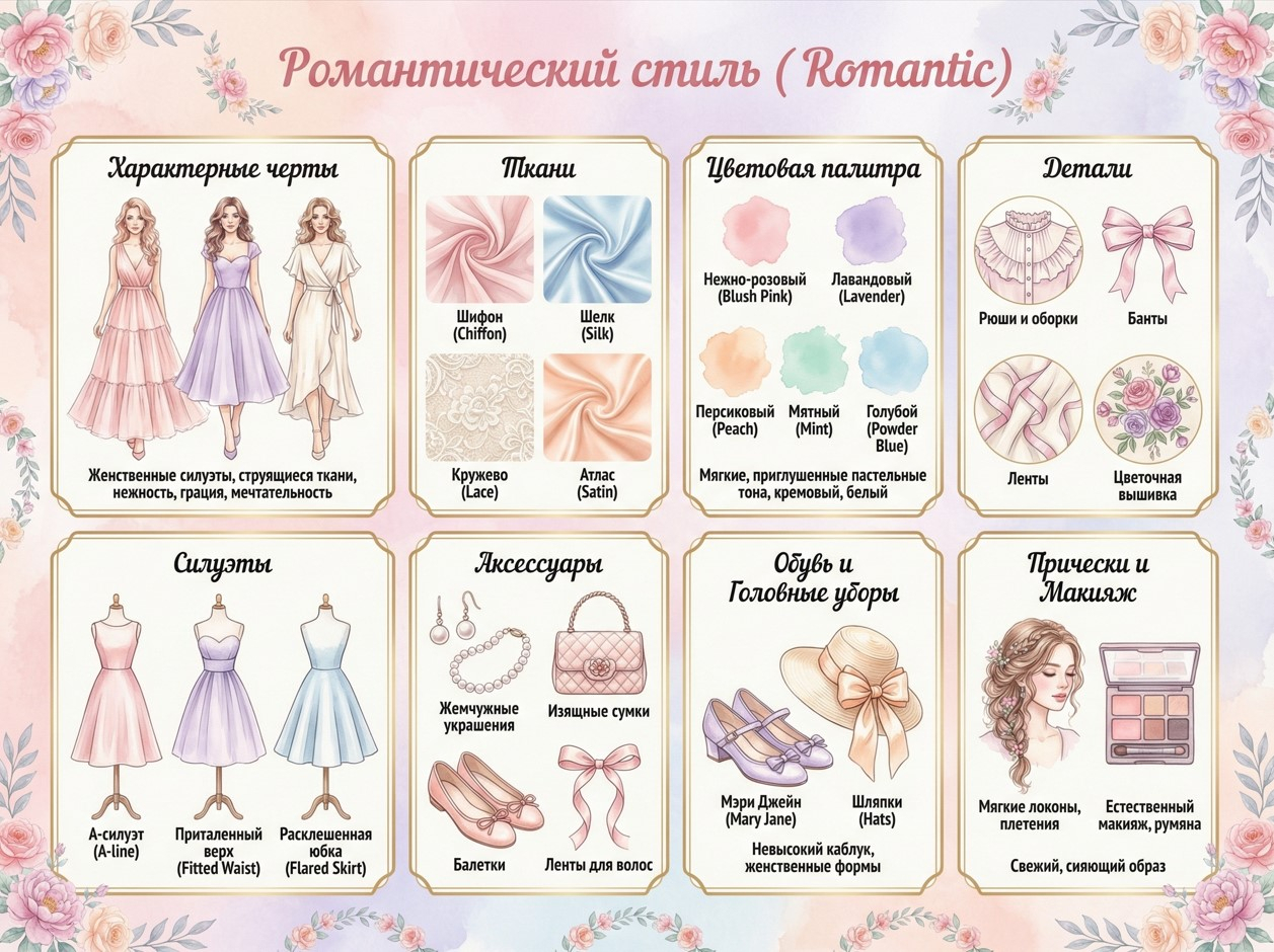 Детали и аксессуары романтического стиля