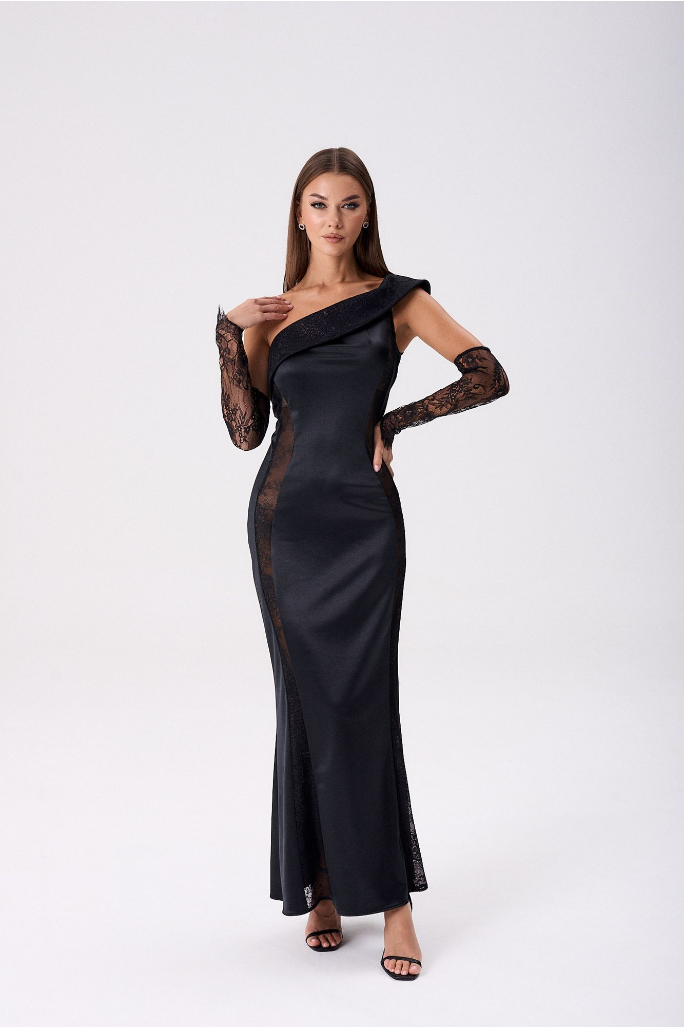 Платье: Lady Line 0425 черный