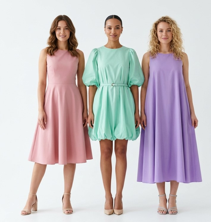 Платья с особым силуэтом (А-силуэт, баллон и другие)