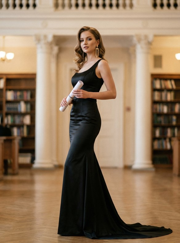 Образ #12: Облегающее платье из атласа — подчёркивает идеальные пропорции для песочных часов