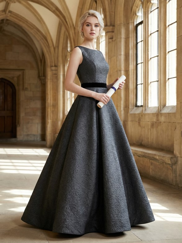 Образ #19: Платье с юбкой-трапецией и акцентом на талию — создаёт форму для прямоугольника