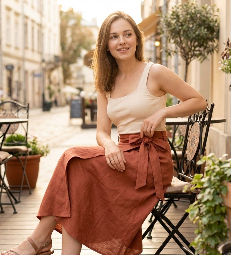 Юбка с запахом