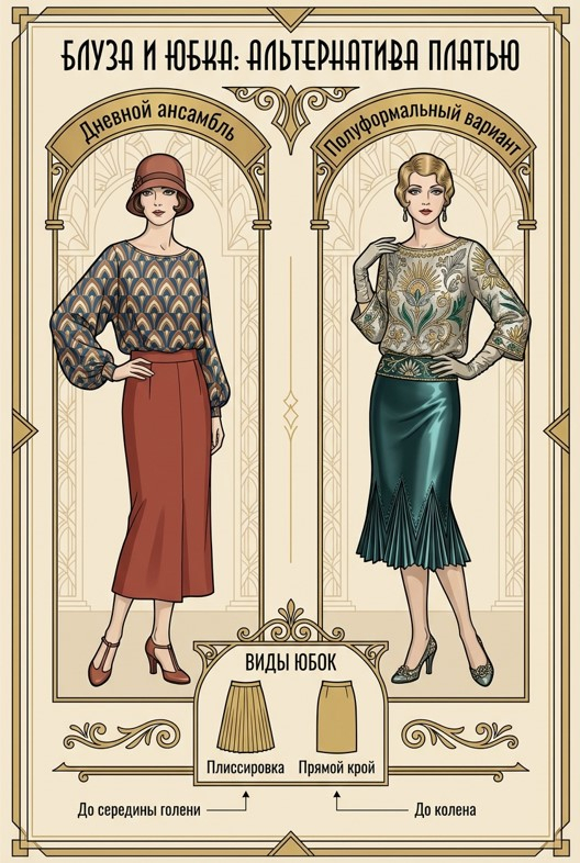 Блуза и юбка: альтернатива платью