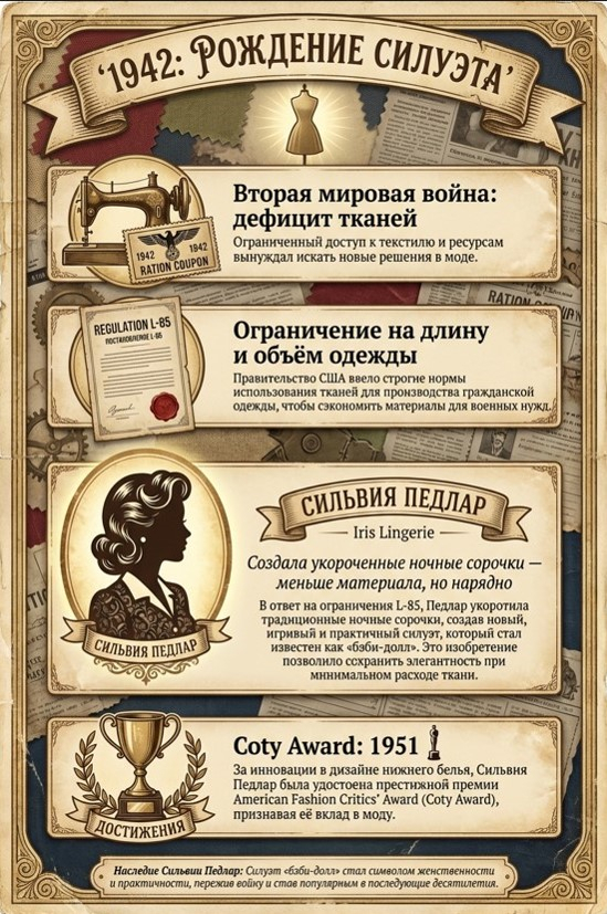 1942: Рождение силуэта - происхождение стиля бэби-долл