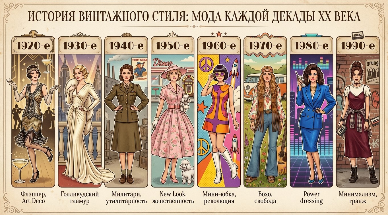 История винтажного стиля по декадам