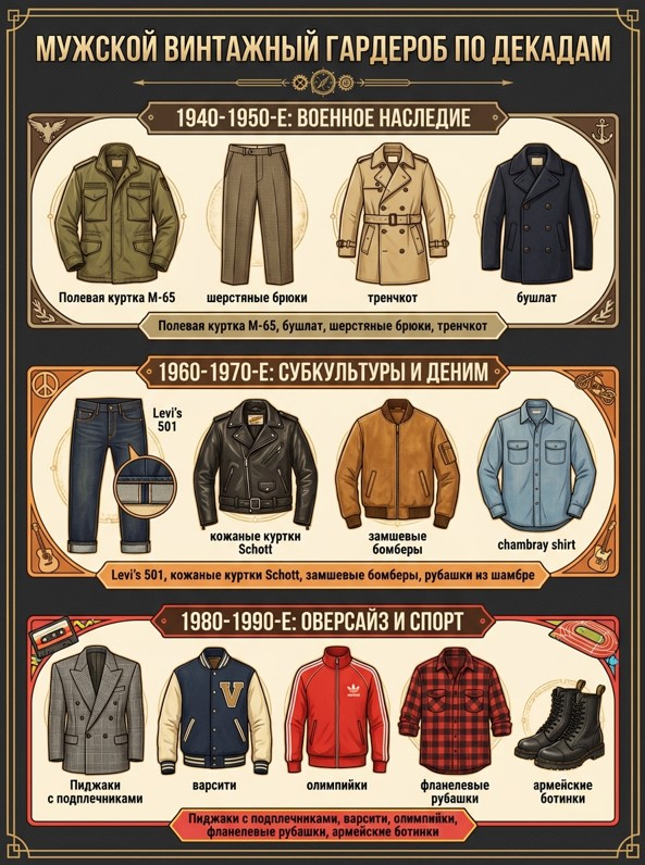 Мужской винтажный гардероб