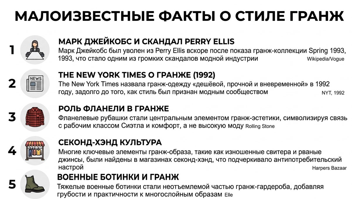 Малоизвестные детали стиля гранж