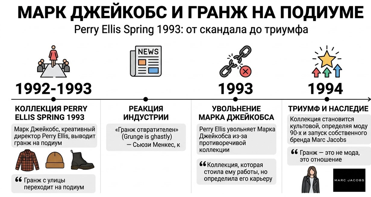 Марк Джейкобс и гранж на подиуме