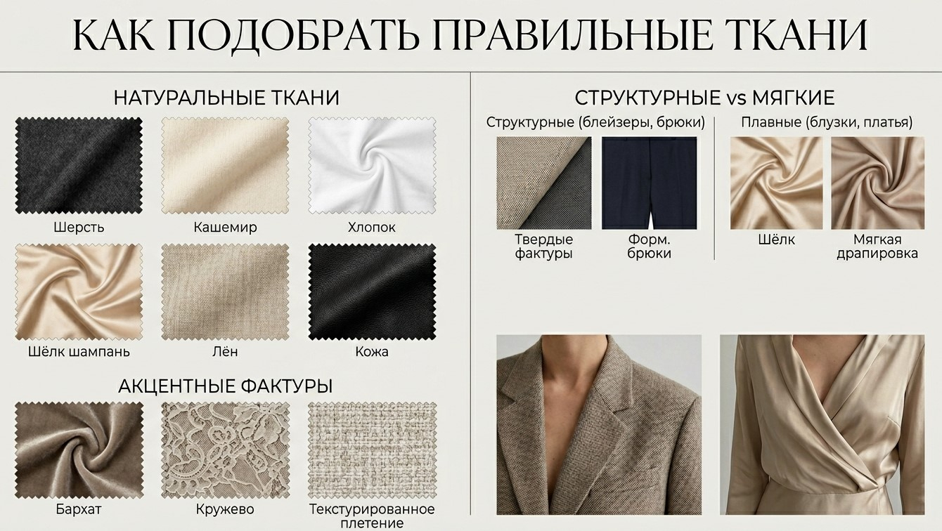КАК ПОДОБРАТЬ ПРАВИЛЬНЫЕ ТКАНИ