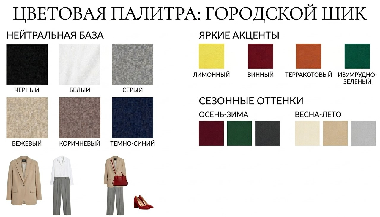 Какую цветовую палитру использовать для городского шика