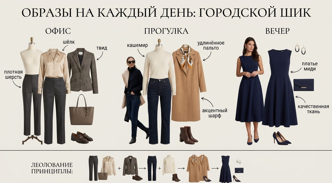 Повседневный образ в стиле городской шик