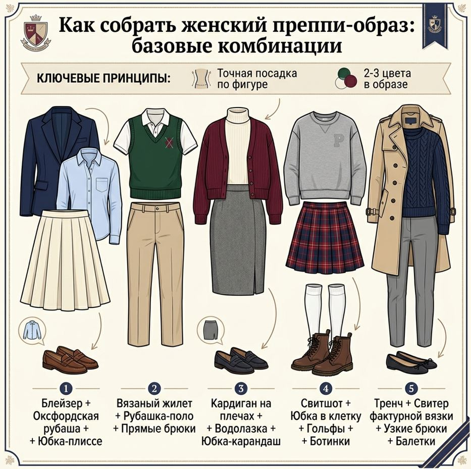 Как собрать женский преппи-образ
