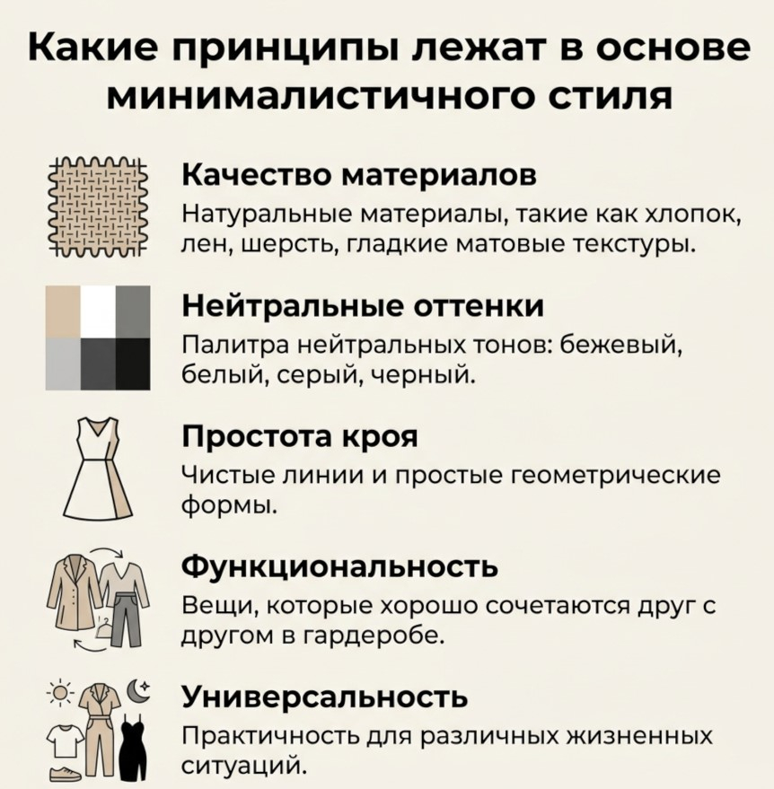Какие принципы лежат в основе минималистичного стиля
