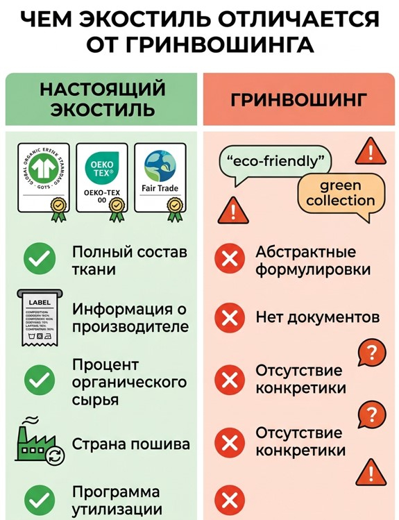 Чем экостиль отличается от гринвошинга