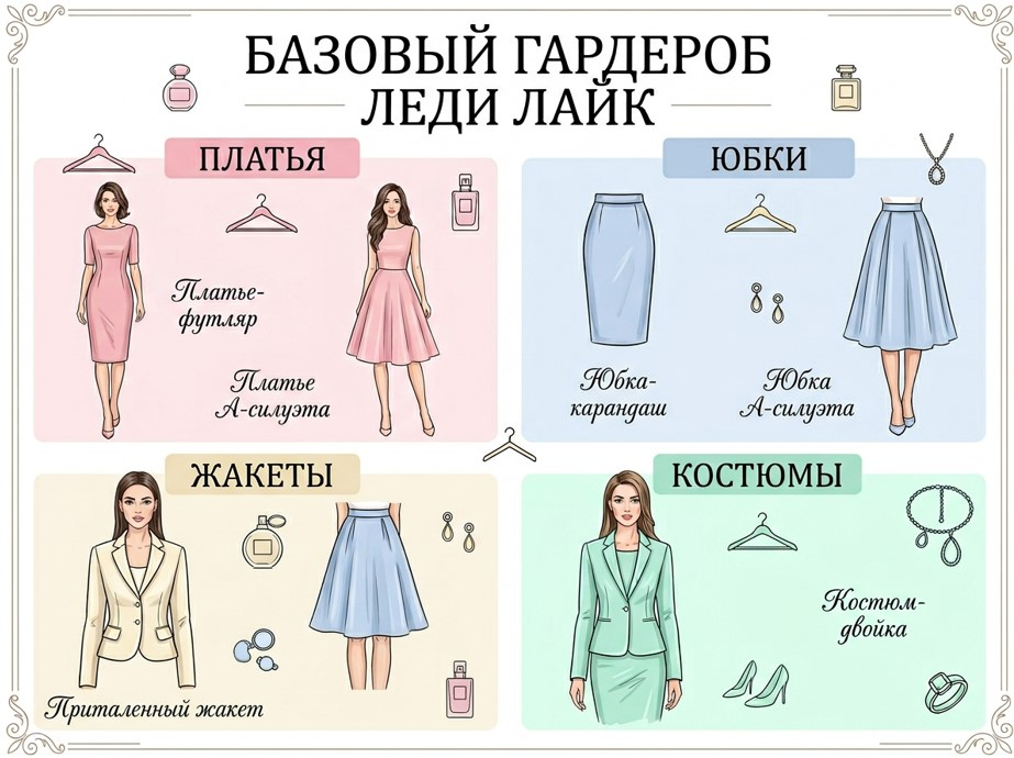 Какие вещи составляют гардероб в стиле леди лайк?