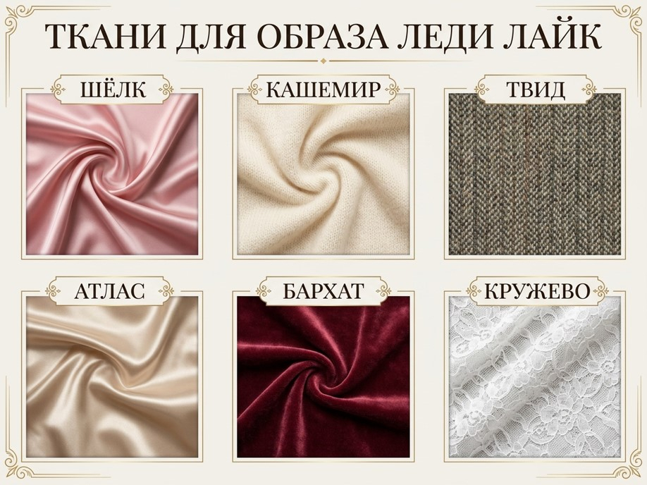 Шелк, кашемир, твид: ткани для образа леди
