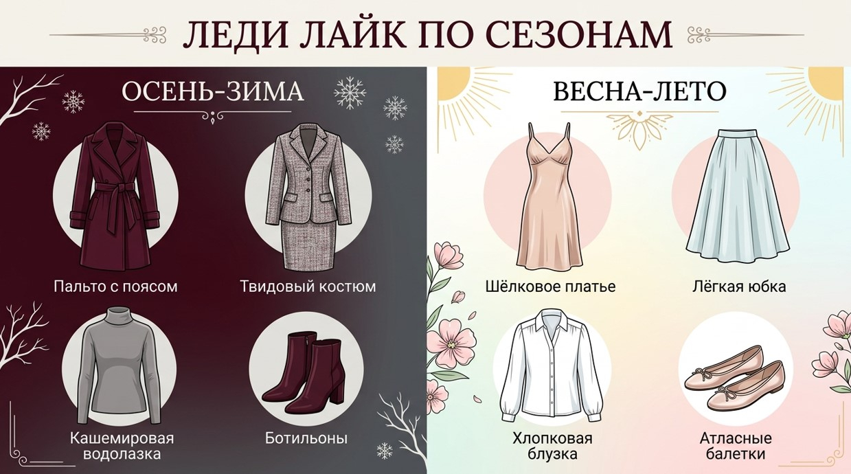 Как адаптировать стиль леди лайк к сезону?