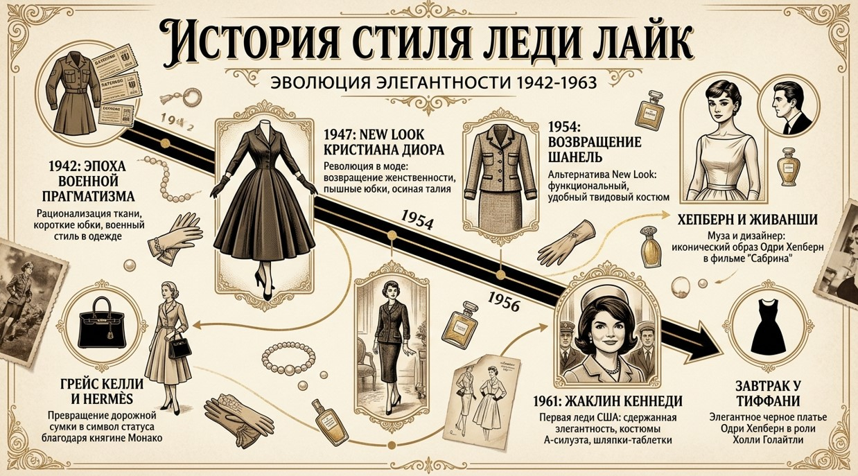 История: рождение стиля леди лайк (1942–1963)