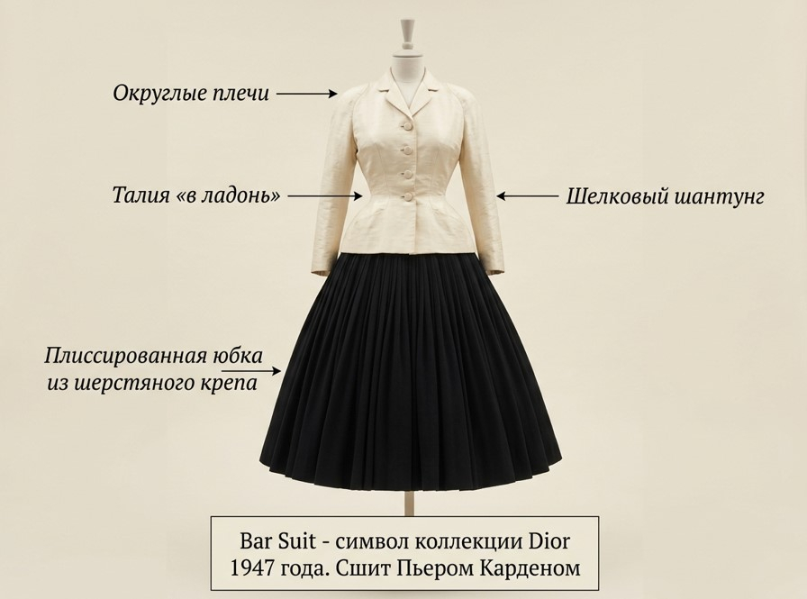 Bar Suit - символ коллекции Dior 1947 года