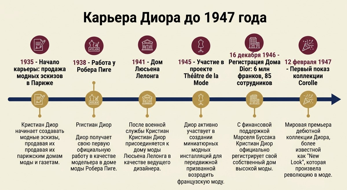 Карьера Диора до 1947 года